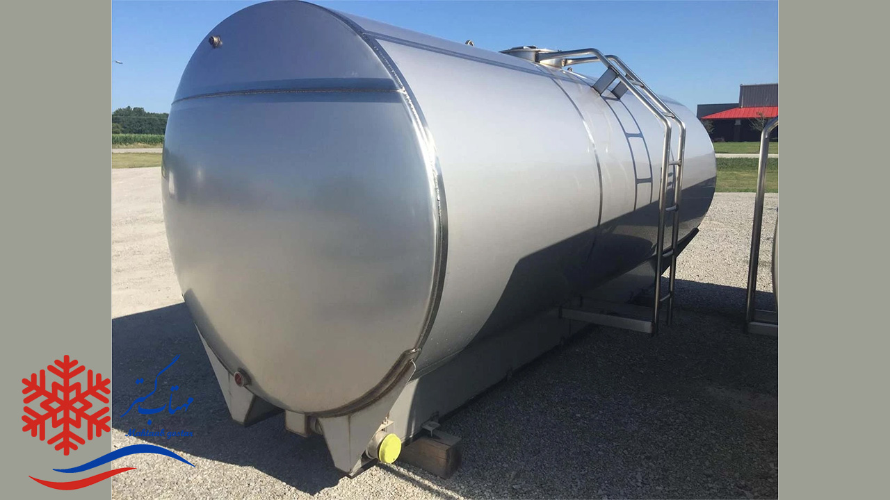 استفاده از مخزن استیل افقی برای ذخیره مواد شیمیایی